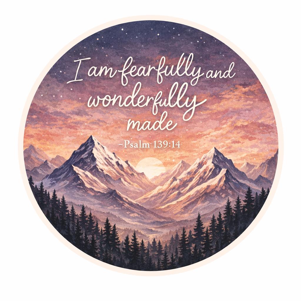 I am fearfully and wonderfully made sticker