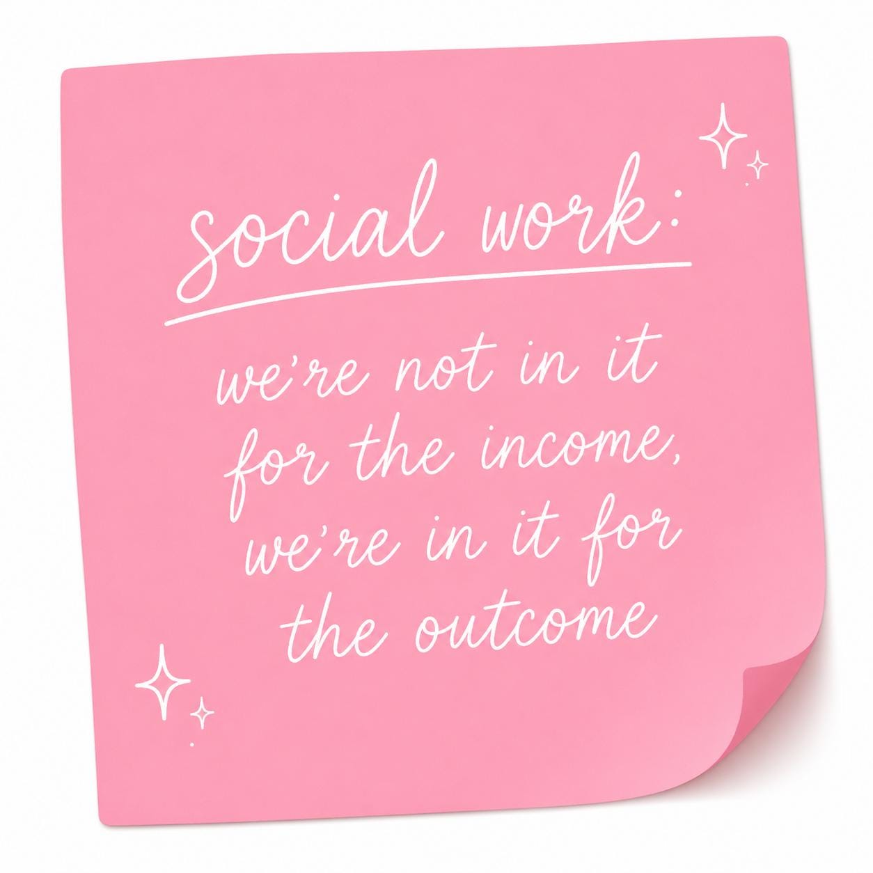 Social Work Sticker, Income vs Outcome Quote, 2x2 Inch Vinyl Decal
