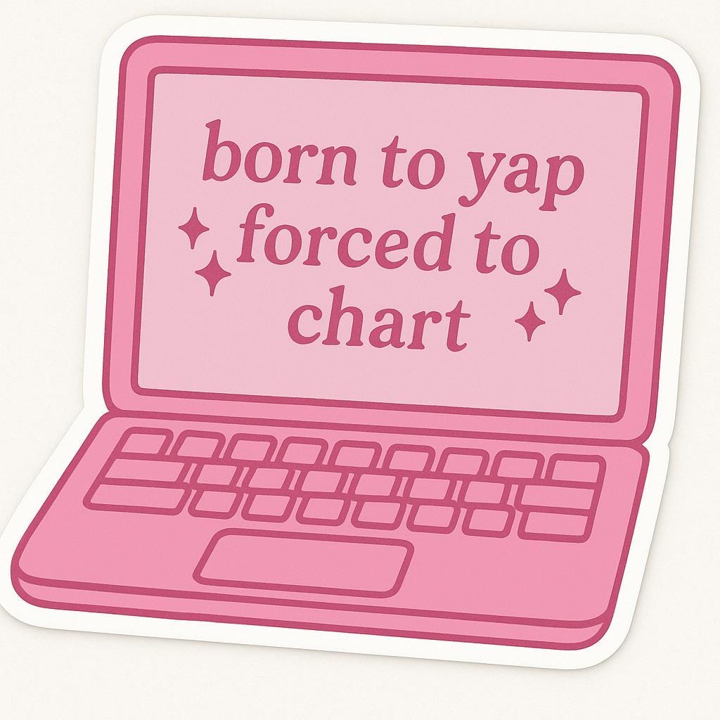 Born to yap forced to chart sticker