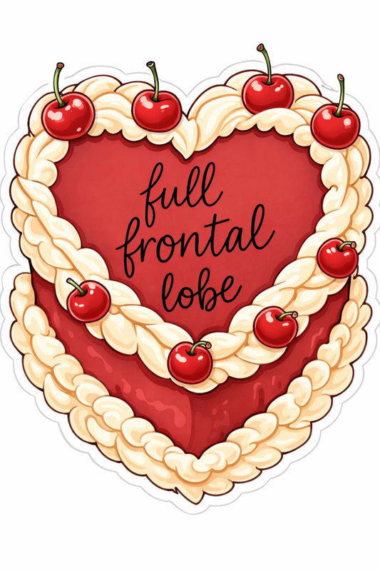 Full Frontal Lobe Cake Sticker