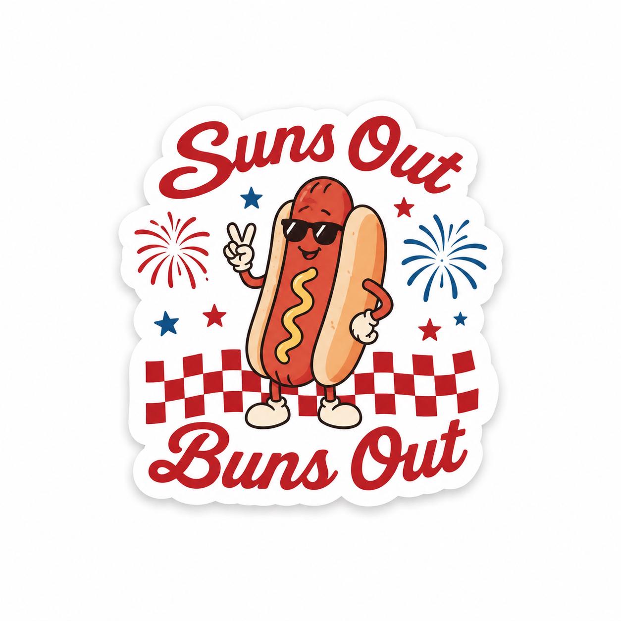 Suns out buns out sticker