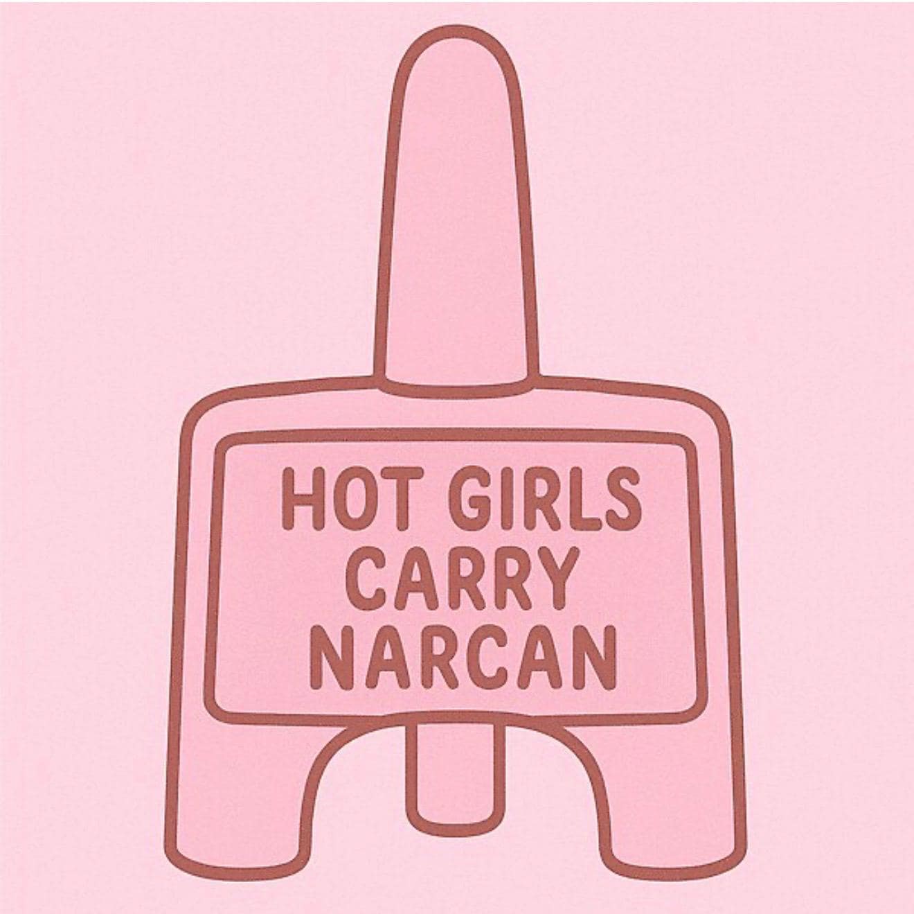 Hot girls carry narcan sticker