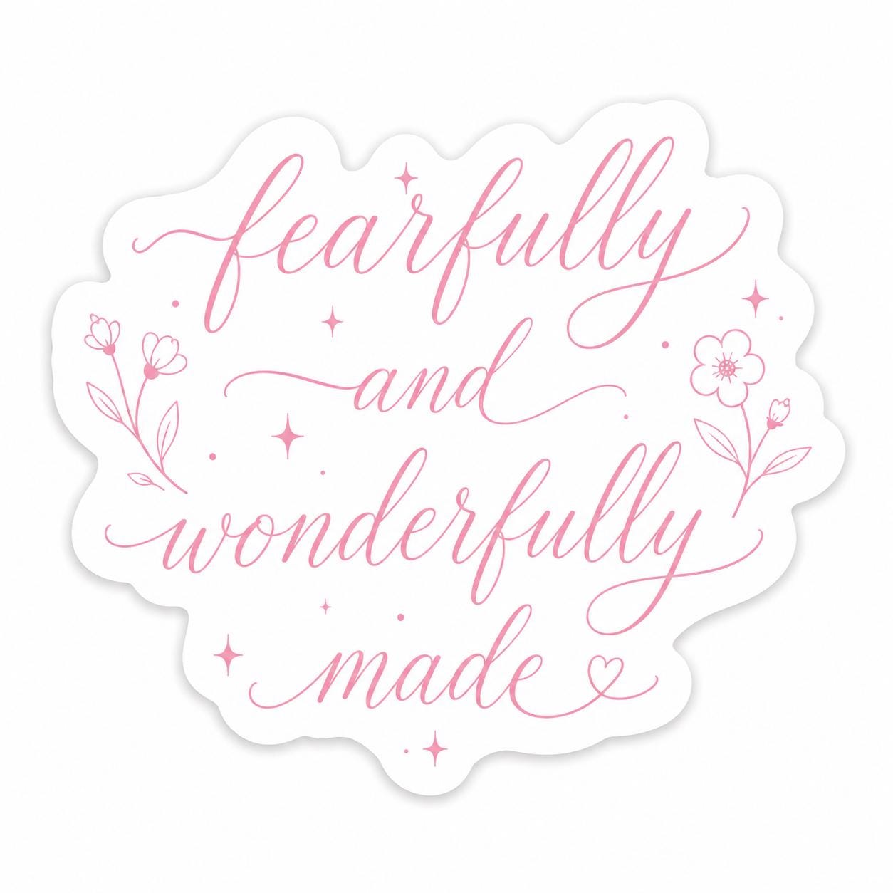 I am fearfully and wonderfully made Jesus sticker