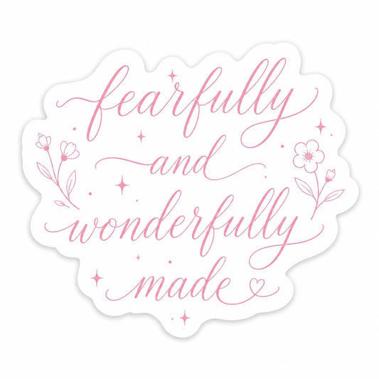 I am fearfully and wonderfully made Jesus sticker